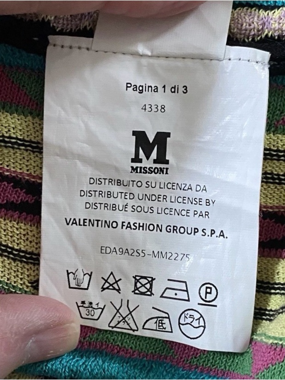 Missoni Sleeveless Teal & Black Patterned Midi Dress - Picture 10 of 11